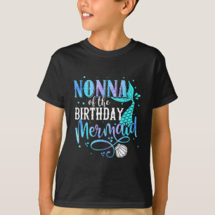 Camiseta Abuela de la familia de sirena de cumpleaños coinc