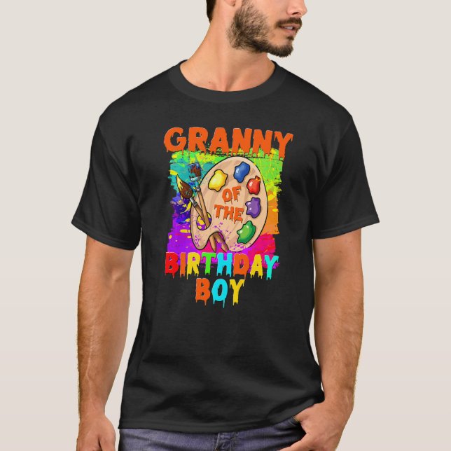 Camiseta Abuela De La Familia Pintadora De Cumpleaños B Day (Anverso)