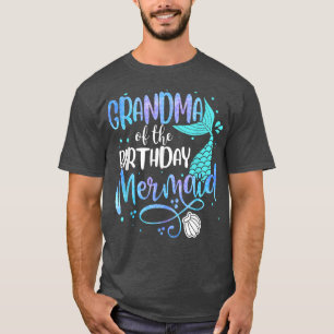 Camiseta Abuela De La Familia Sirena De Cumpleaños Que Coin