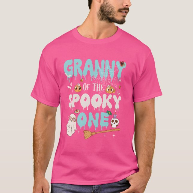 Camiseta Abuela de la fantasmagórica Hallowee de cumpleaños (Anverso)