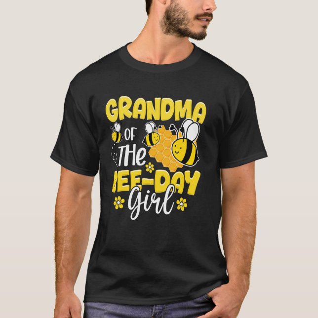 Camiseta Abuela De La Fiesta De Cumpleaños Del Chica Del Dí (Anverso)