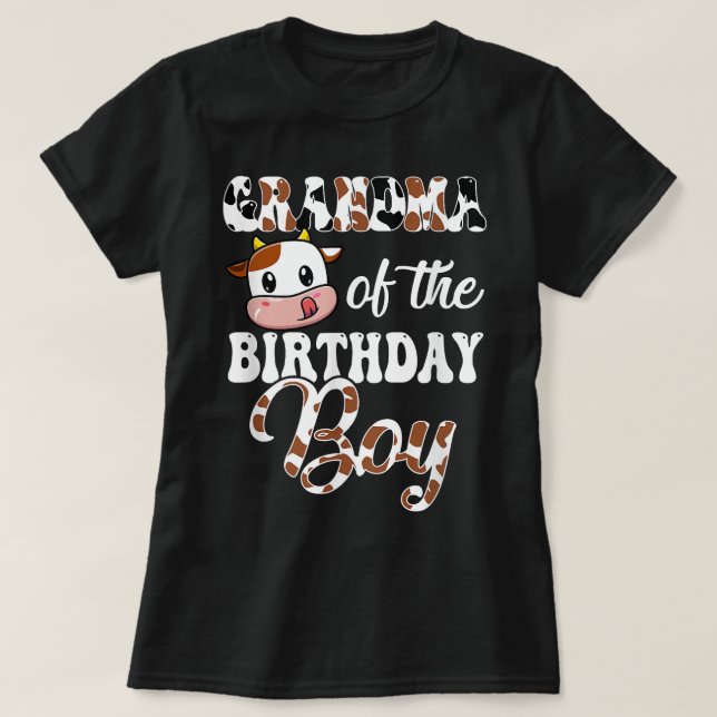 Camiseta Abuela De La Granja De Vacas Nacidas Primer Cumple (Diseño del anverso)