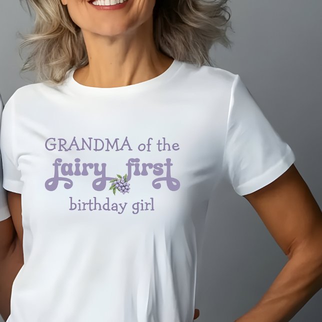 Camiseta Abuela de la Hada Morada Primera Cumpleaños de la  (Subido por el creador)