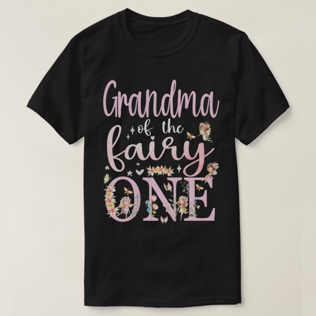 Camiseta Abuela de la hada, un Gigi, primer Fiesta de cumpl (Diseño del anverso)