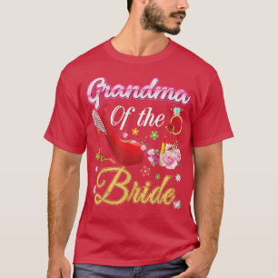 Camiseta Abuela De La Novia Feliz Boda Flor Sho Rosa