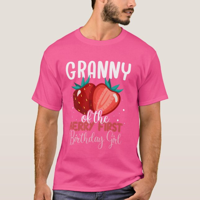 Camiseta Abuela de la primera cumpleañera de The Berry niña (Anverso)