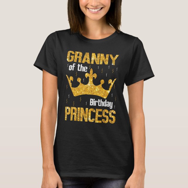 Camiseta Abuela De La Princesa De Cumpleaños Feliz Día De M (Anverso)
