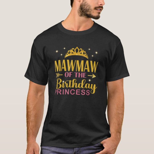 Camiseta Abuela de la princesa de cumpleaños niña cumpleañe (Anverso)
