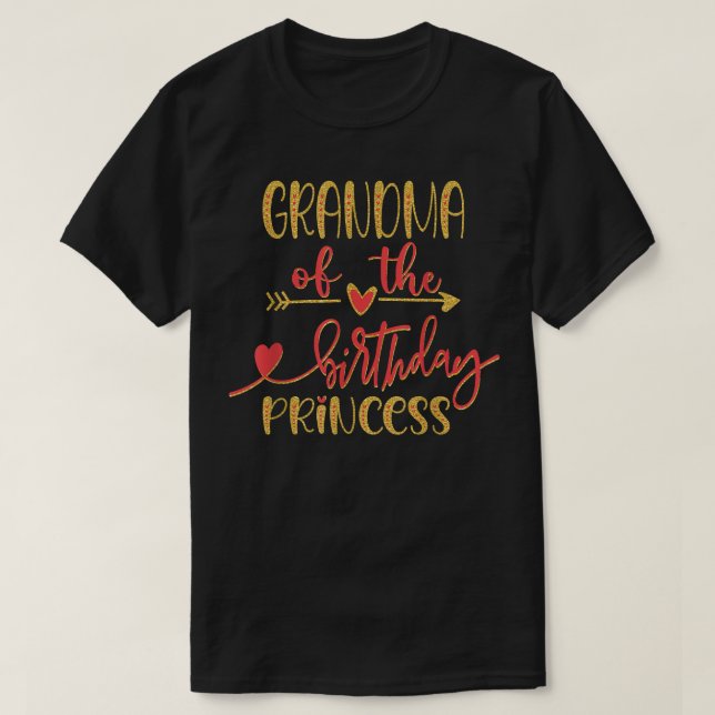 Camiseta Abuela de la princesa nacida Chica Bday Idea Fo (Diseño del anverso)