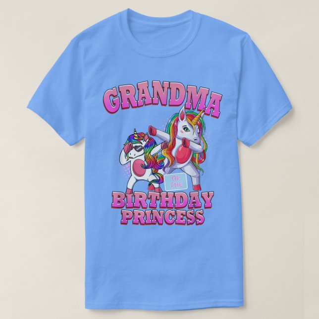 Camiseta Abuela de la Princesa Nacida Dabbing Unicorn G (Diseño del anverso)