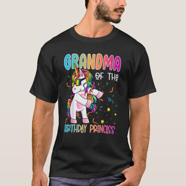 Camiseta Abuela de la princesa nacida que filtra Unicornio (Anverso)