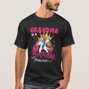 Camiseta Abuela De La Princesa Nacida Unicorn Dab Gifts
