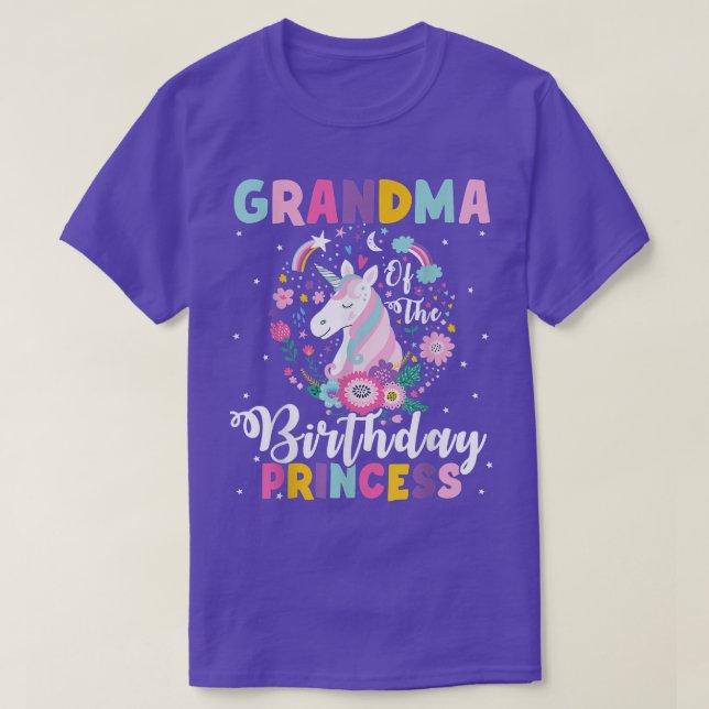 Camiseta Abuela de la Princesa Nacida Unicornio (Diseño del anverso)