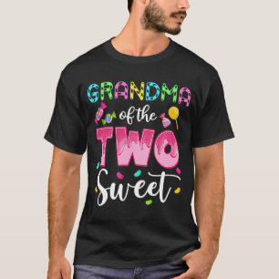 Camiseta Abuela de los dos dulces Chicas 2º cumpleaños