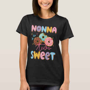 Camiseta Abuela De Los Dos Dulces Donuts Iguales Cumpleaños