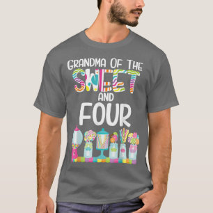 Camiseta Abuela de los dulces y cuatro de los dulces cumple