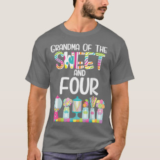 Camiseta Abuela de los dulces y cuatro de los dulces cumple