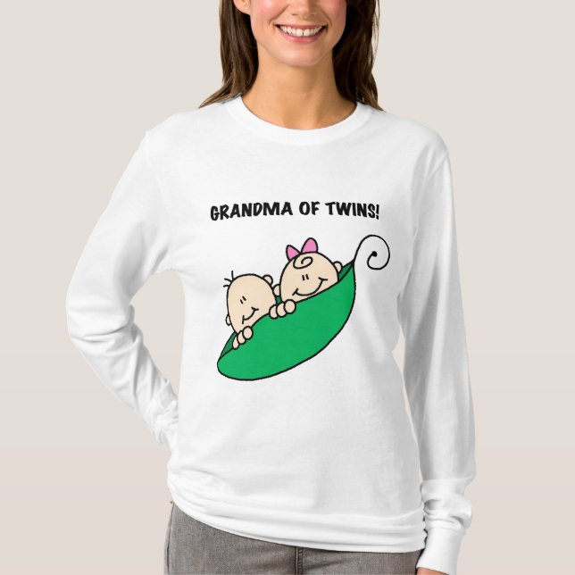 Camiseta Abuela de los guisantes de los gemelos en (Anverso)