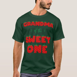 Camiseta Abuela de mujer de un dulce Birthda de fresa