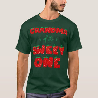 Camiseta Abuela de mujer de un dulce Birthda de fresa