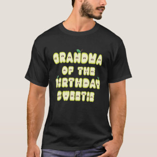 Camiseta Abuela De Nacimiento, Dulce Princesa Chica Appl