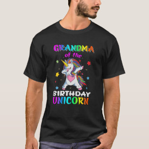 Camiseta Abuela De Nacimiento Unicorn Dabbing Matching
