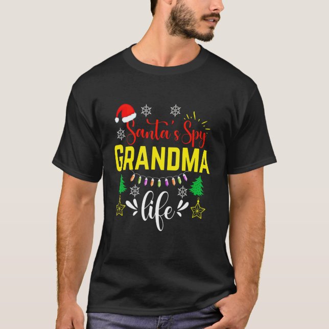 Camiseta Abuela de Navidad vida Santa espía (Anverso)
