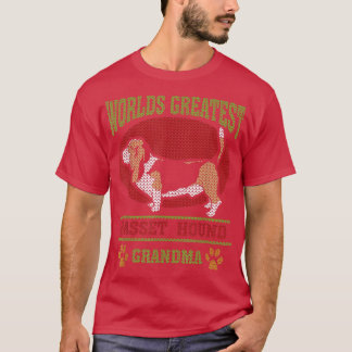 Camiseta Abuela de perro de los grandes basset del mundo 