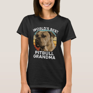 Camiseta Abuela de pitbulls Abuela Mundos Mejor Vint Abuela
