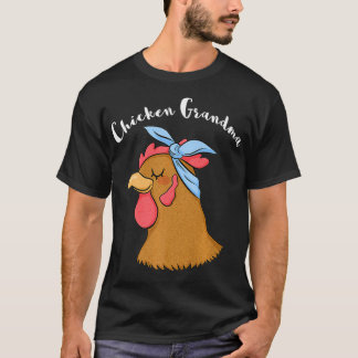 Camiseta Abuela de pollo Graciosa Crazy Hen Lady Farm (2)