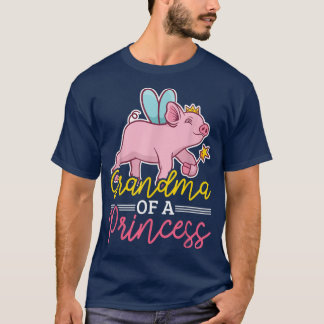 Camiseta Abuela de princesa con cerdo