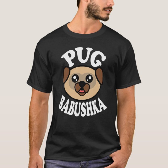 Camiseta Abuela de Pug Adorable (Anverso)
