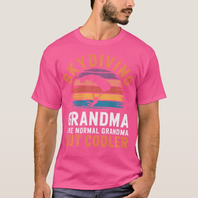 Camiseta Abuela De Skydiving Como Abuela Normal Pero S Frío (Anverso)
