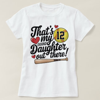 Camiseta Abuela de Softball que es mi nieta Personalizado