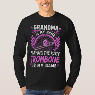 Camiseta Abuela de Trombón Oxidado Humor para Adultos Abuel