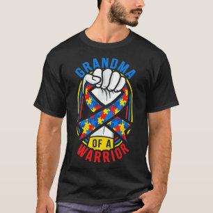 Camiseta Abuela De Un Conocimiento De Autismo Guerrero