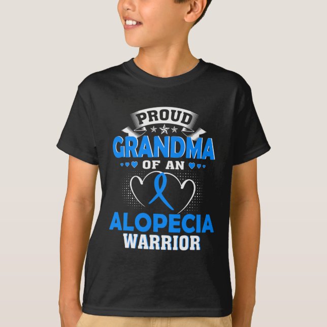 Camiseta Abuela De Un Guerrero De Alopecia (Anverso)