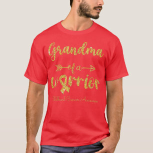 Camiseta Abuela De Un Guerrero De Conciencia Sobre El Cánce