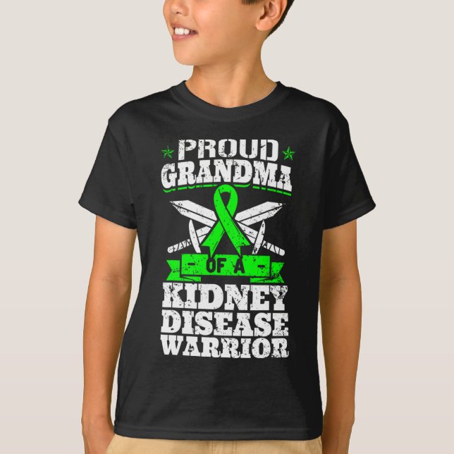Camiseta Abuela De Un Guerrero De La Enfermedad Renal (Anverso)