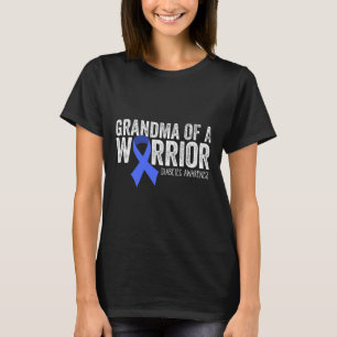 Camiseta Abuela De Un Guerrero T1d Diabetic Blue Ribbon Sup