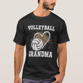 Camiseta Abuela de voleibol de la abuela Leopard