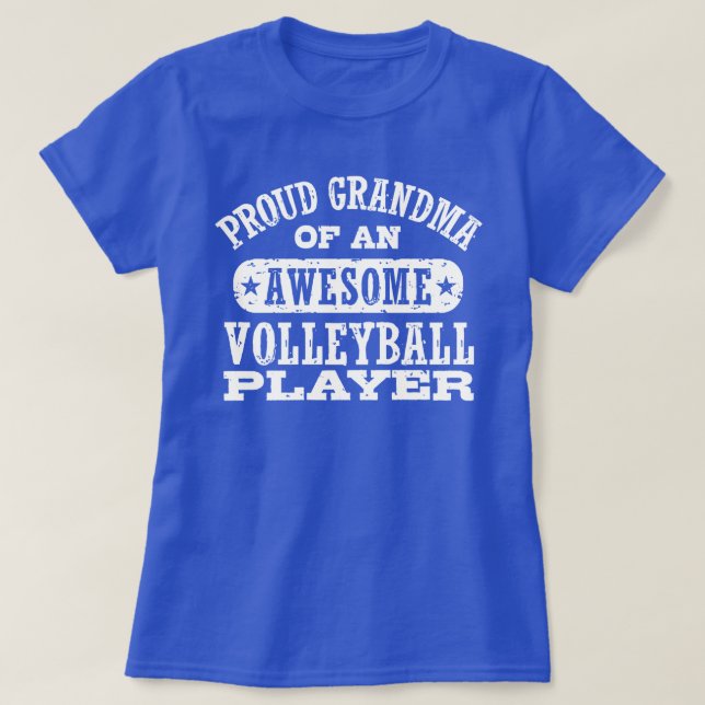 Camiseta Abuela de voleibol orgullosa (Diseño del anverso)