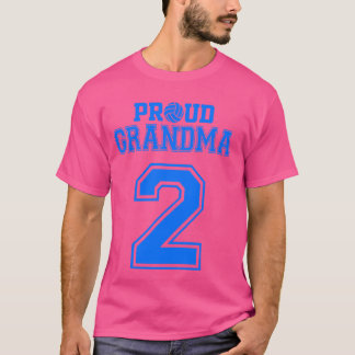 Camiseta Abuela de voleibol orgullosa número 2 B