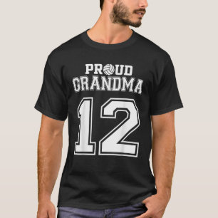 Camiseta Abuela de voleibol orgullosa personalizada número