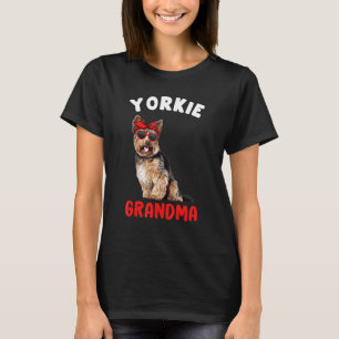 Camiseta Abuela de Yorkie Divertida Dueña Amante del Terrie