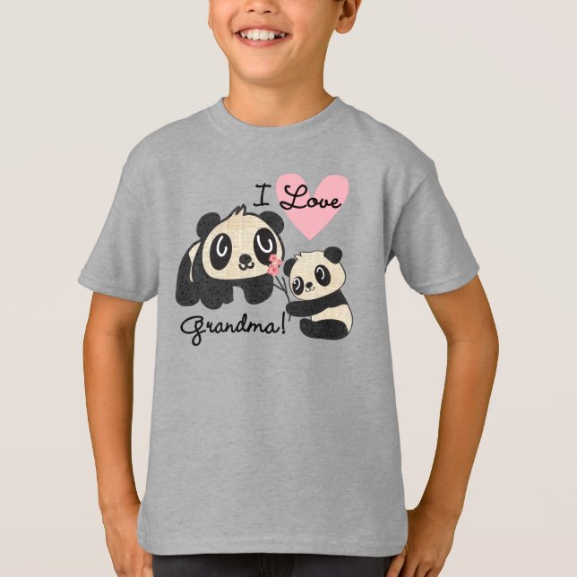 Camiseta Abuela del amor de los osos de panda I (Anverso)