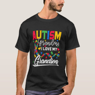 Camiseta Abuela del Autismo Amo a mi Nieto Conciencia del A