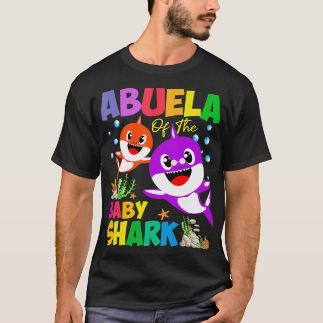 Camiseta Abuela Del Bebé Tiburón Cumpleaños Abuela Shark _1 (Anverso)
