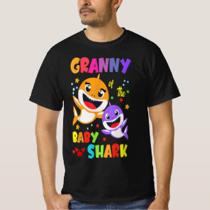 Camiseta Abuela Del Bebé Tiburón De Cumpleaños Granja Tibur