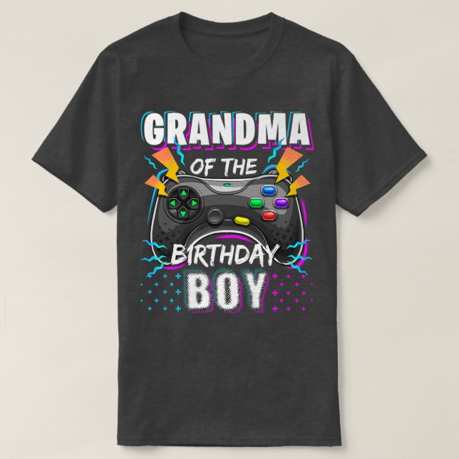 Camiseta Abuela del Bi de videojuego de cumpleaños (Diseño del anverso)